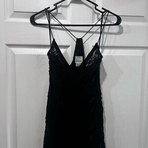 Elegant Black Lace Chemise